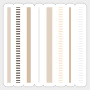 Vertical Stripes Tan Sticker